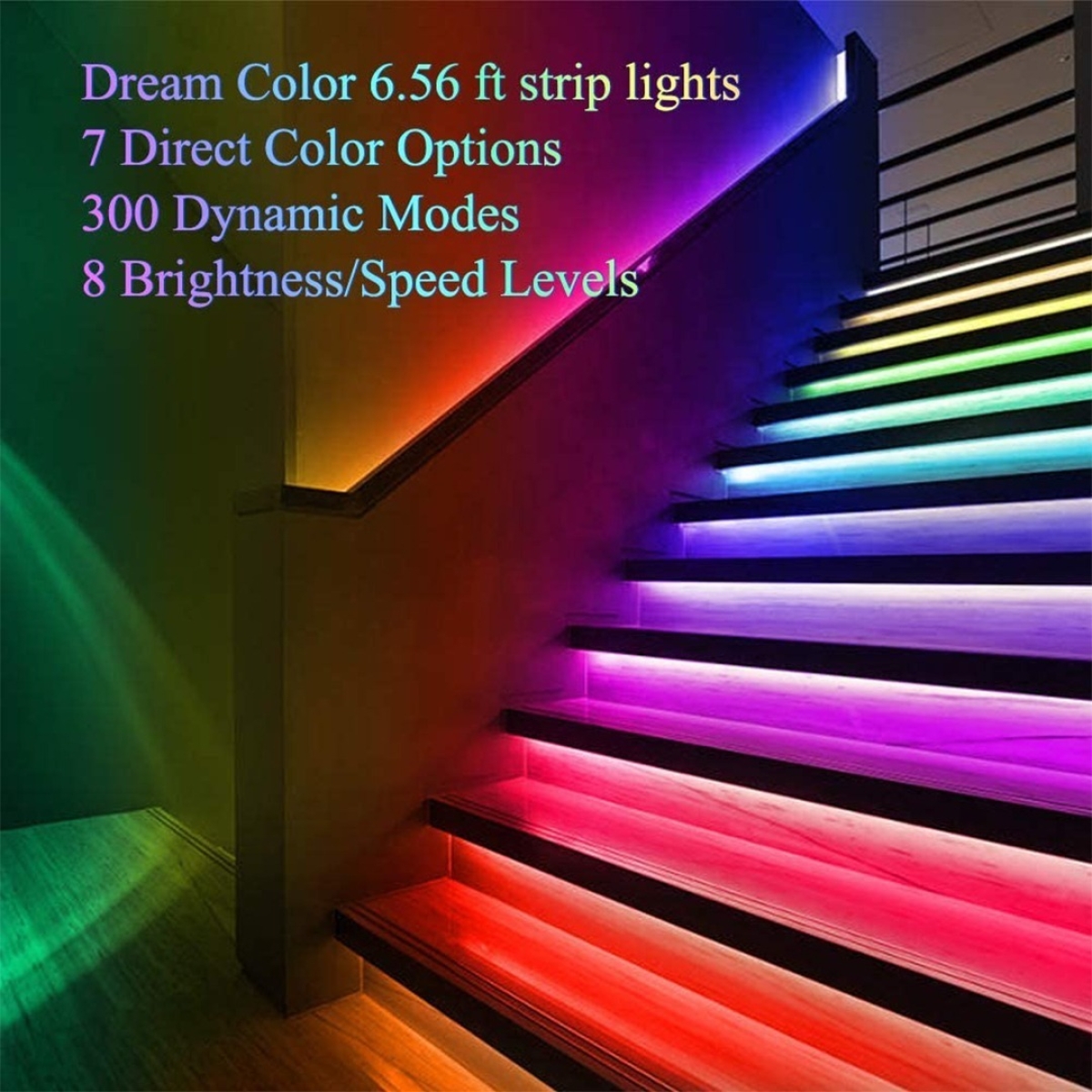 Cinta Rgb Tira Led Usb 5050 Colores 2 Metros C/ Control Tv - Imagen 6