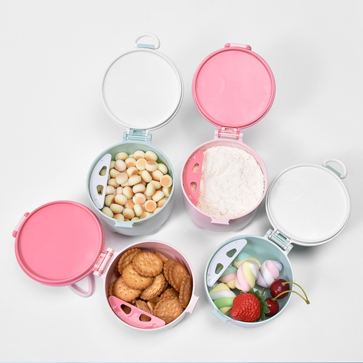 Dispensador Portatil Formula Leche En Polvo Snacks 10cm - Imagen 12
