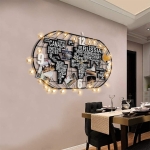 Reloj De Pared Mapamundi 3d Decorativo Luz Led - Imagen 2