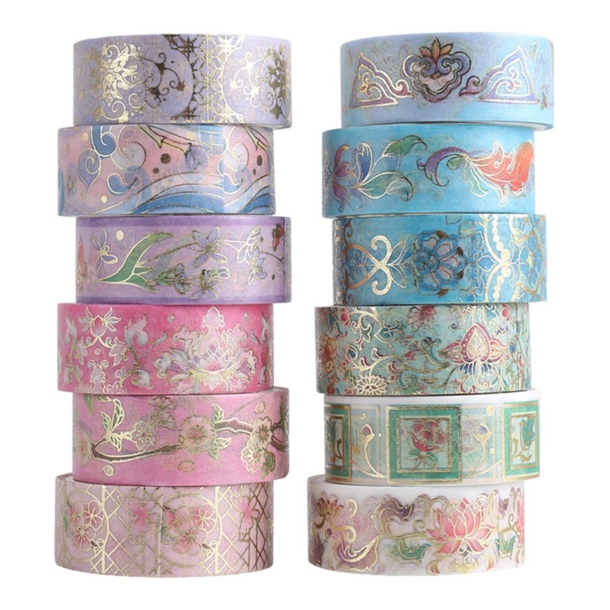 Set X12 Cinta Adhesiva Decorativa De Papel Washi Tape Deco - Imagen 9