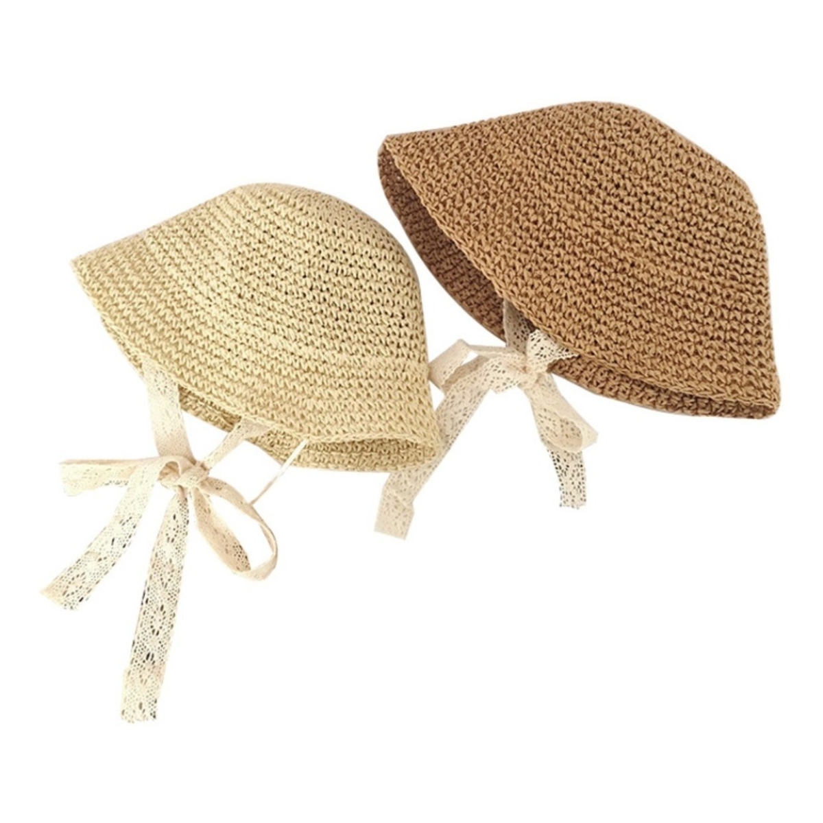 Sombrero De Encaje Con Lazo Para Niña Estilo Paja Verano - Imagen 10