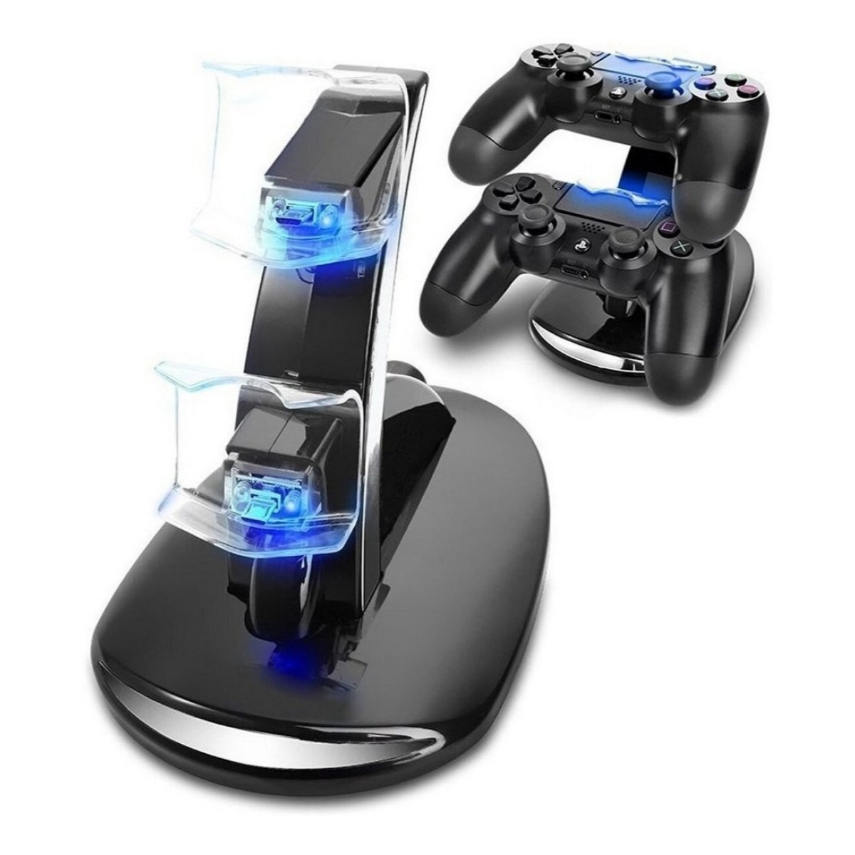 Base Dock Doble Cargador Stand Control Joystick Play 4 Ps4 - Imagen 5