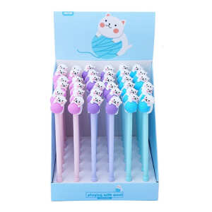 Lapicera Boligrafo Divertida Escolar Liceal Kawaii Gato Bola, foto 18