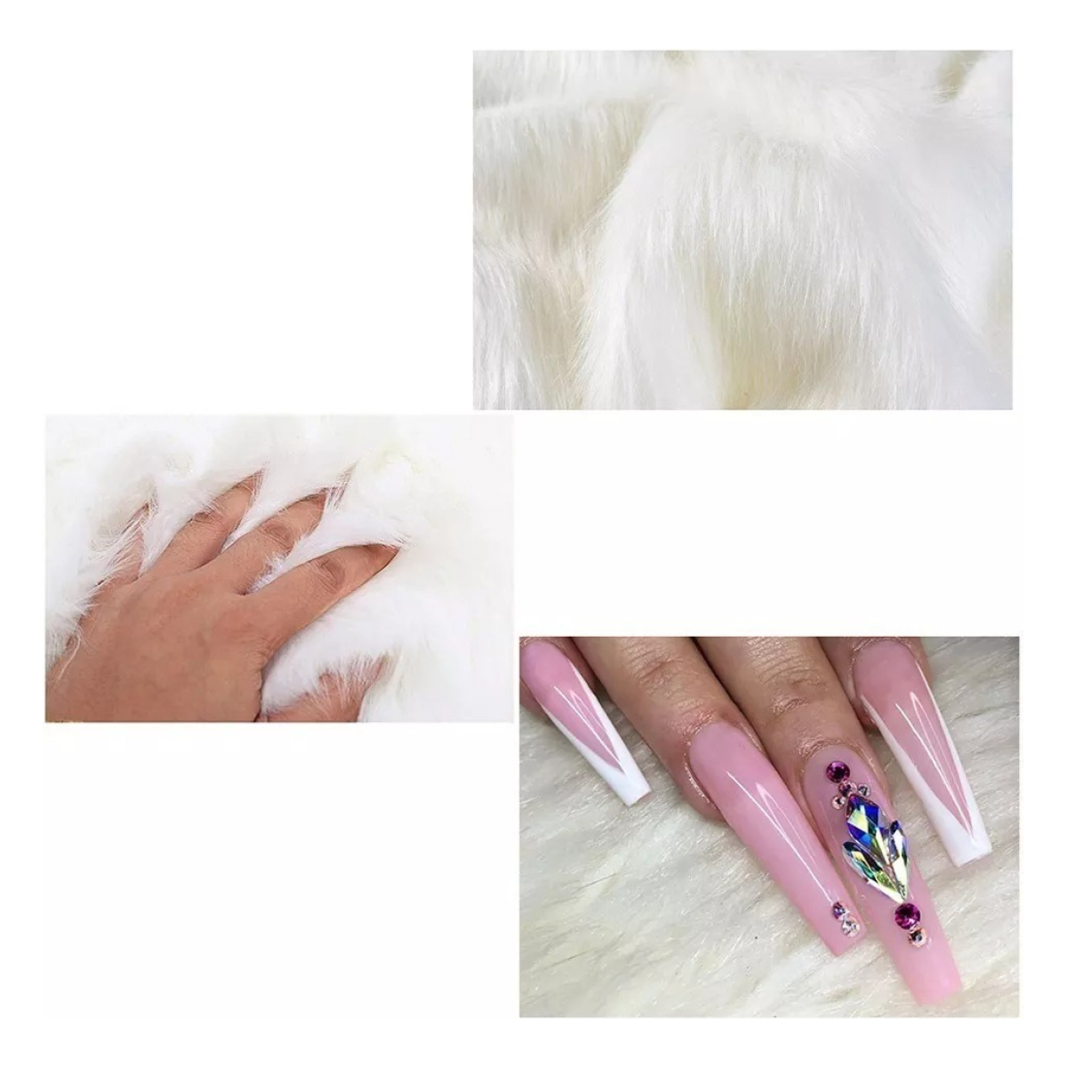 Manta Fondo Fotos De Uñas Nails Mini Alfombra Peluda - Imagen 22