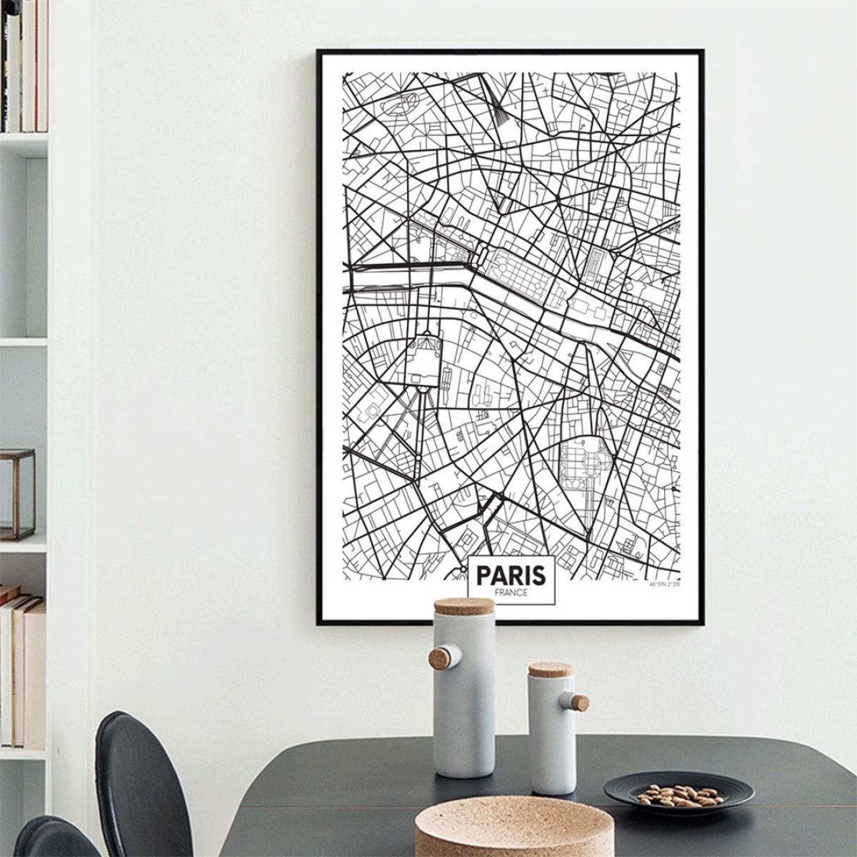 Cuadros Decorativos Mapas Ciudades Marco De Madera 50x70cm - Imagen 120