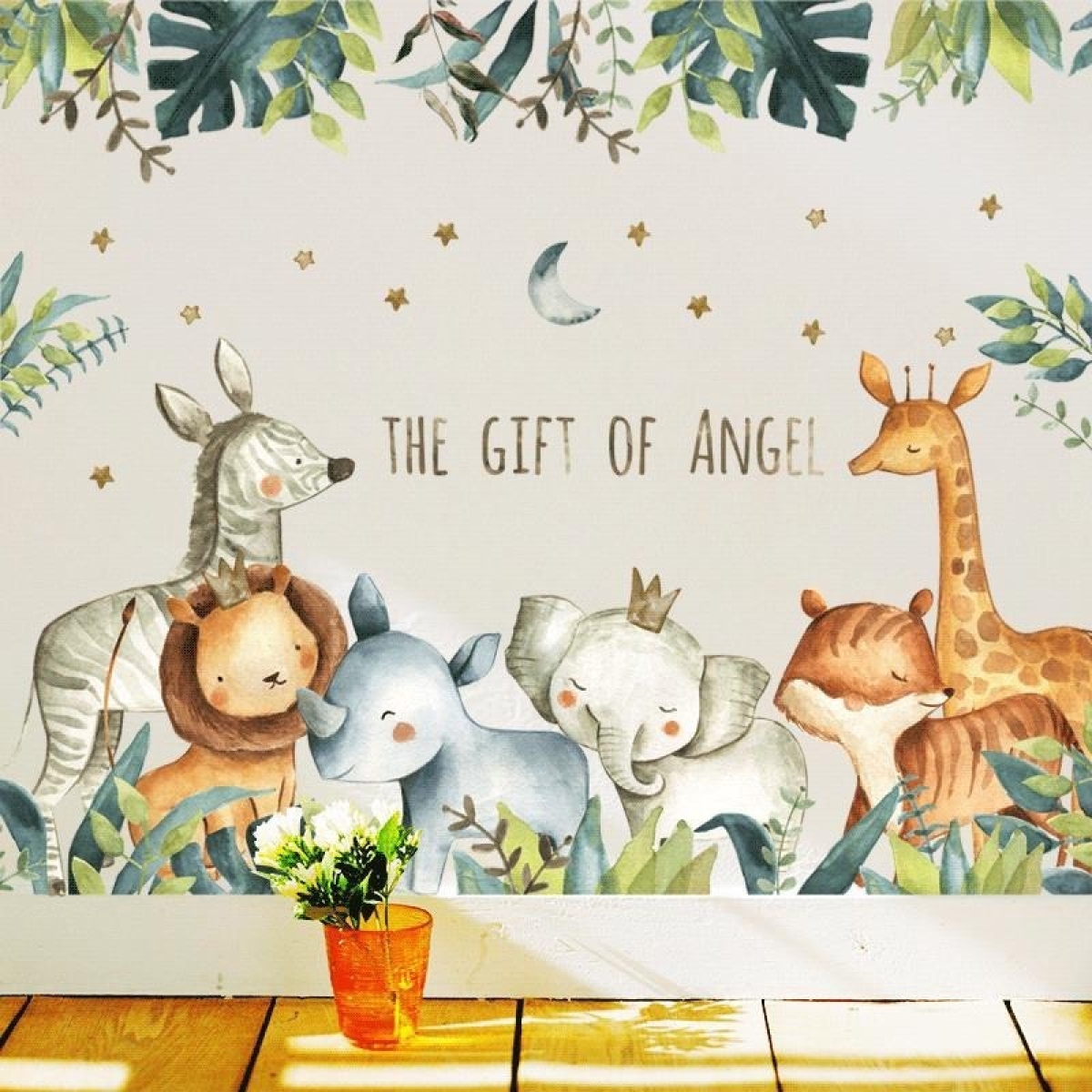 Vinilo Decorativo De Pared Animales Nordico Adhesivo Sticker - Imagen 6