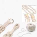 Porta Macetas Tejidos En Macrame Pack X 4 - Varios Diseños - Imagen 8