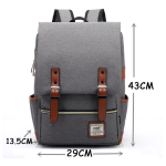 Mochila Unisex Laptop 17' Detalles En Ecocuero - Imagen 4