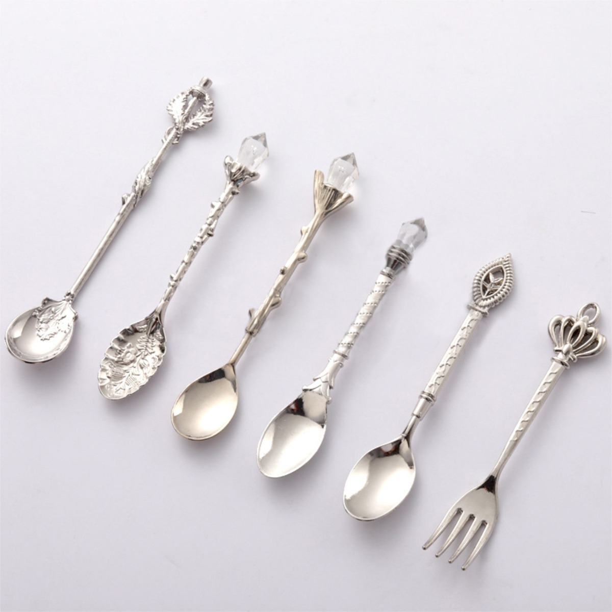 Juego De Cucharitas 6 Unidades Metal Copetin Decorativas - Imagen 2