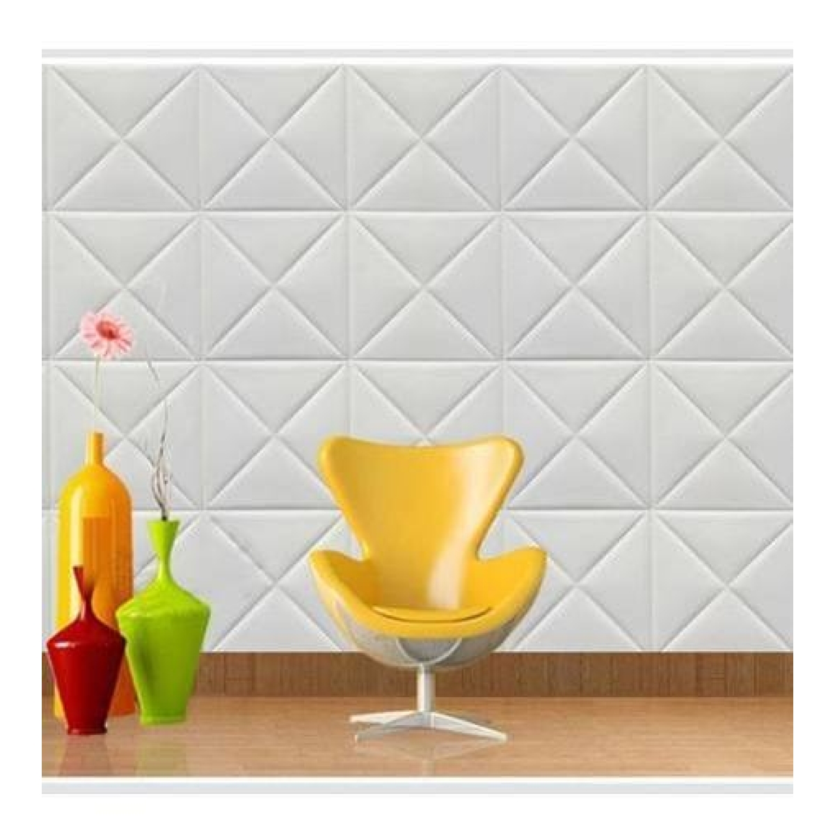 Revestimientos Adhesivo Panel 3d Blanco Dormitorio Living - Imagen 4