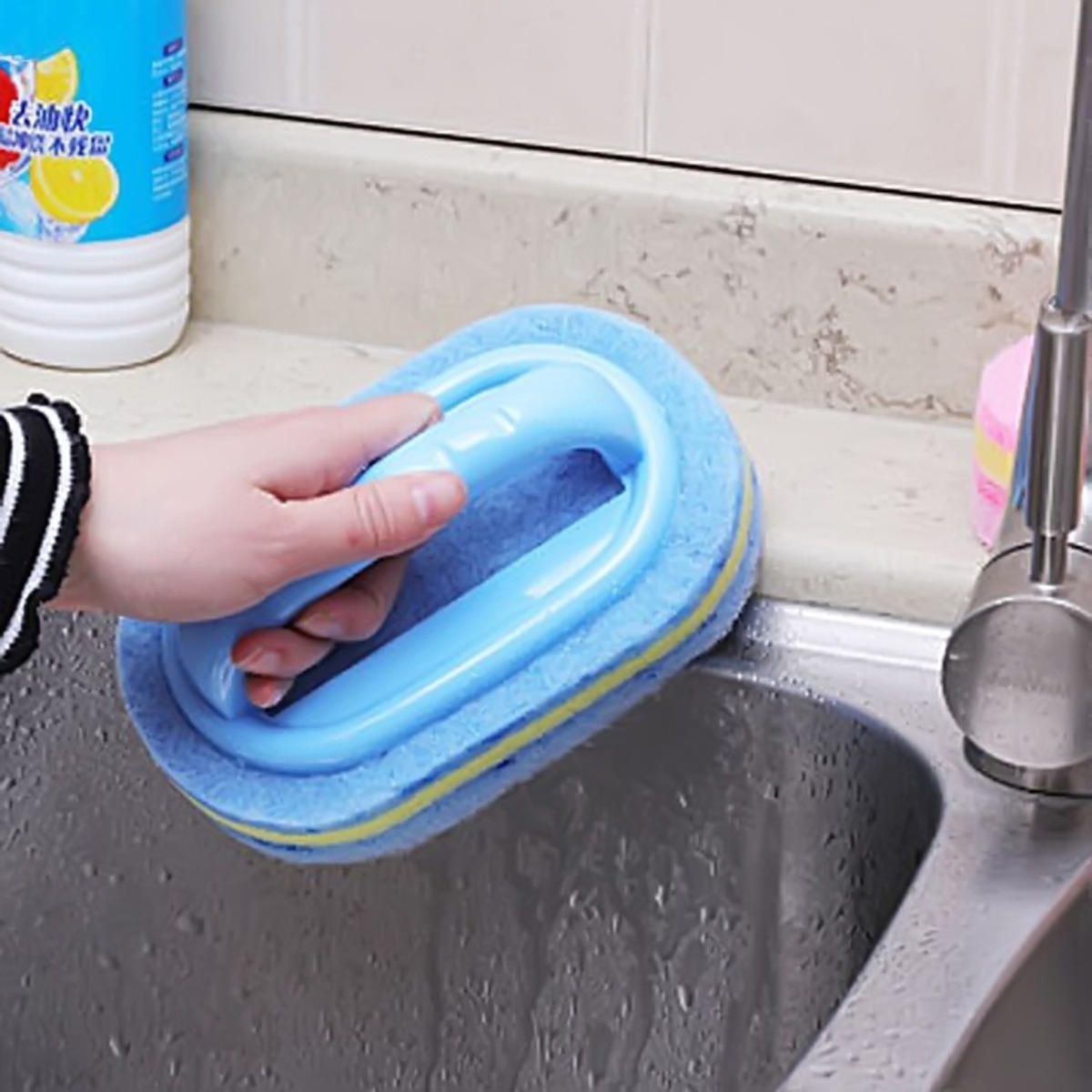 Esponja Para Limpieza Profunda Cocina Baño Paredes Pisos - Imagen 6