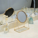 Espejo Maquillaje Decorativo De Metal P/ Escritorio Nordico - Imagen 5