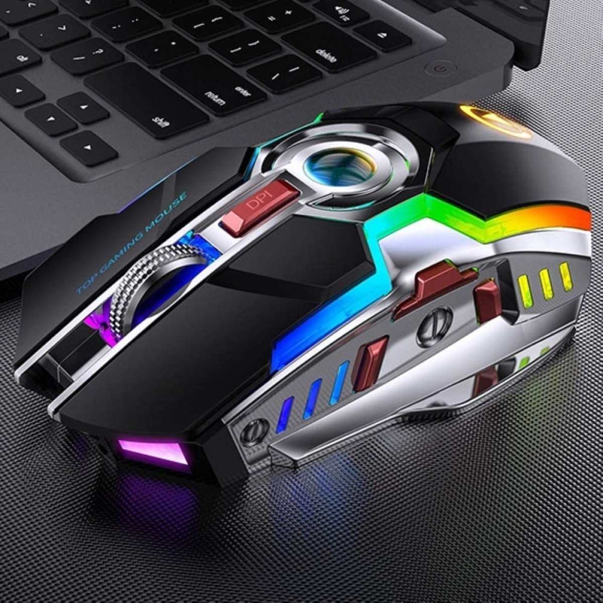 Mouse Juego Inalámbrico Recargable E-sport Game Rgb Ergonomi - Imagen 11