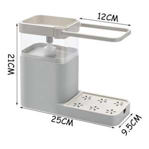 Soporte Dispensador Para Esponja + Jabon Y Rejilla Cocina, foto 12