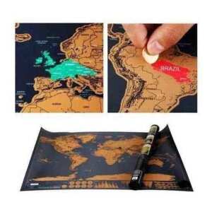 Mapa Para Raspar Mapamundi Scratch Map 82x59 Viajeros Regalo, foto 4