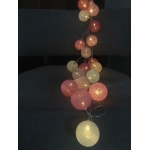 Guirnalda Esferas Decorativas Con Luz- 2 Tonos Rosa-blanco - Imagen 9