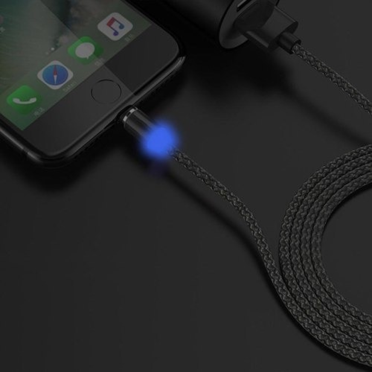 Cable Magnetico Iman Cargador Tipo Micro Usb Mallado 2 A - Imagen 7