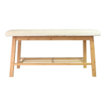 Banqueta Banco Pie De Cama Nordico Dormitorio Corderito - Imagen 2