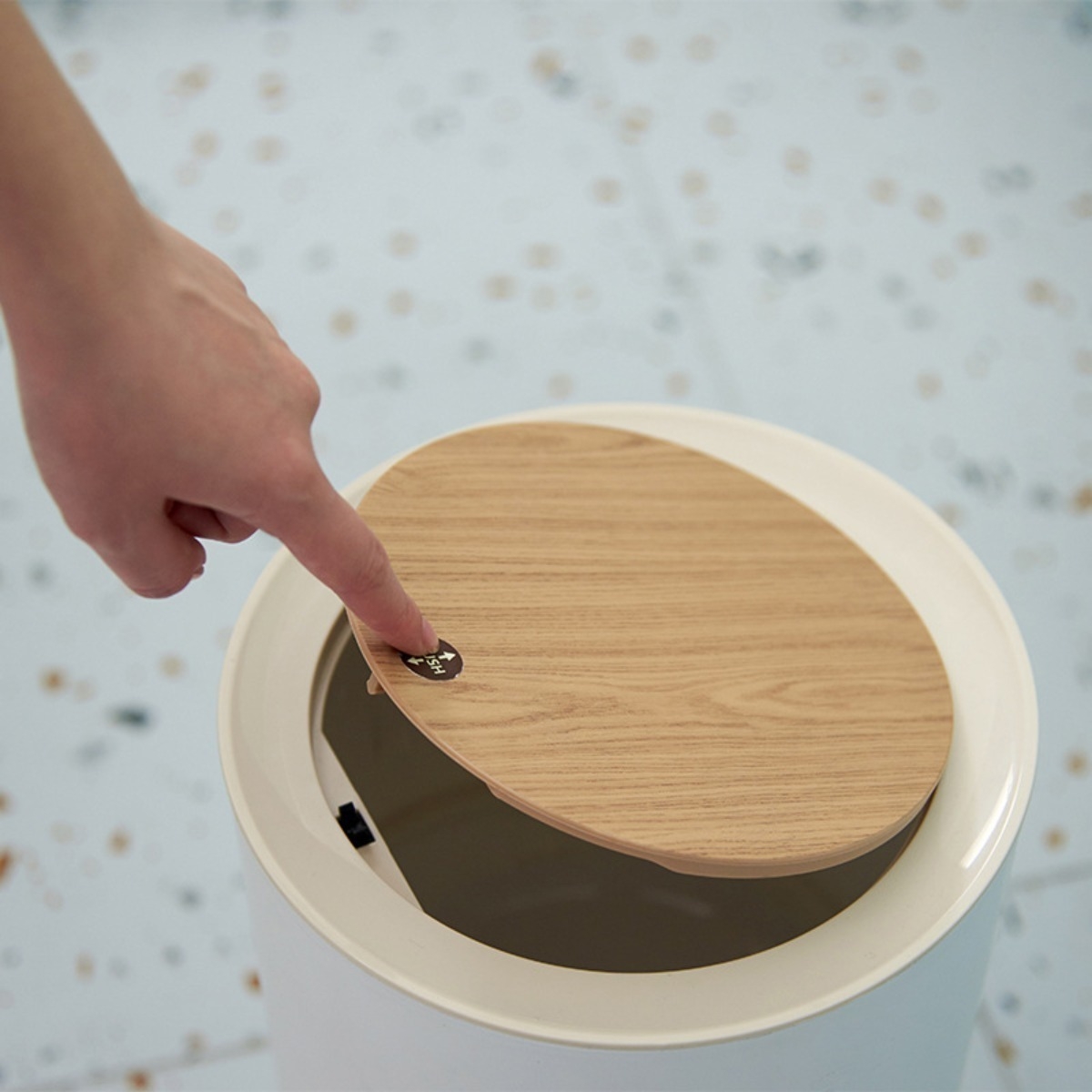 Papelera Cesto Basura Patas De Madera Decorativo Cocina Baño - Imagen 2