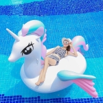 Inflable Para Piscina Unicornio Gigante 265cm - Imagen 7