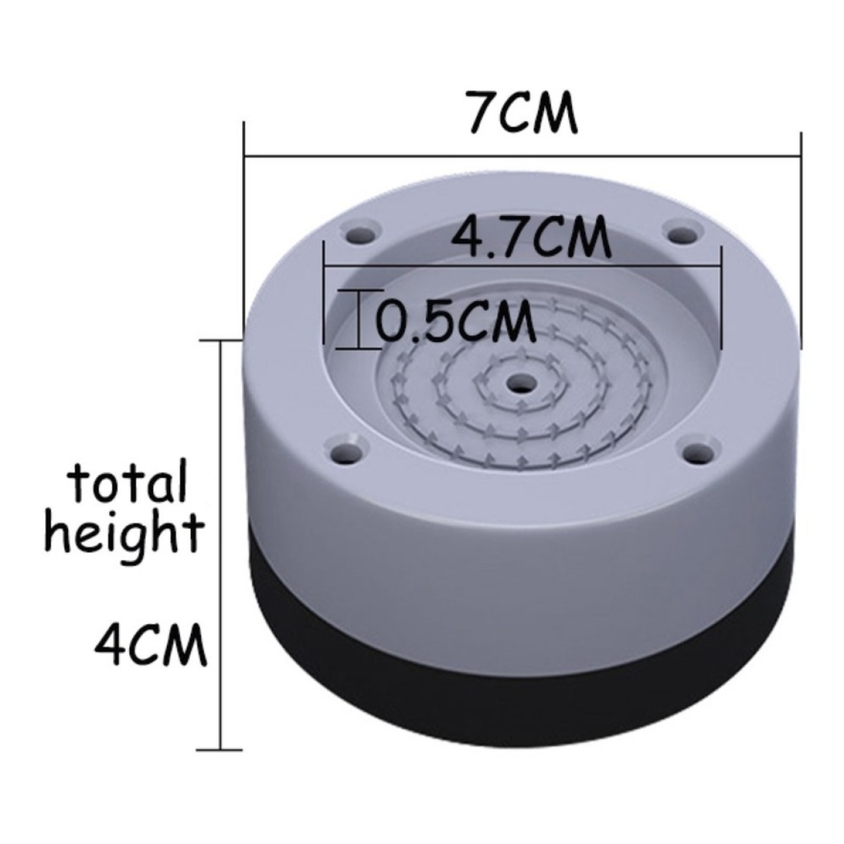 Soporte Base Lavarropa Heladera Mueble Antideslizante X4 - Imagen 3