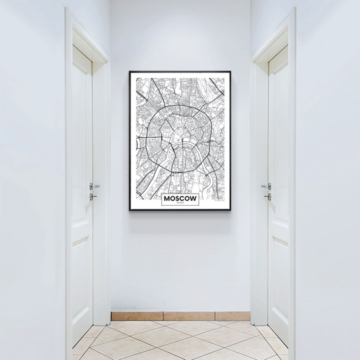 Cuadros Decorativos Mapas Ciudades Marco De Madera 50x70cm - Imagen 30
