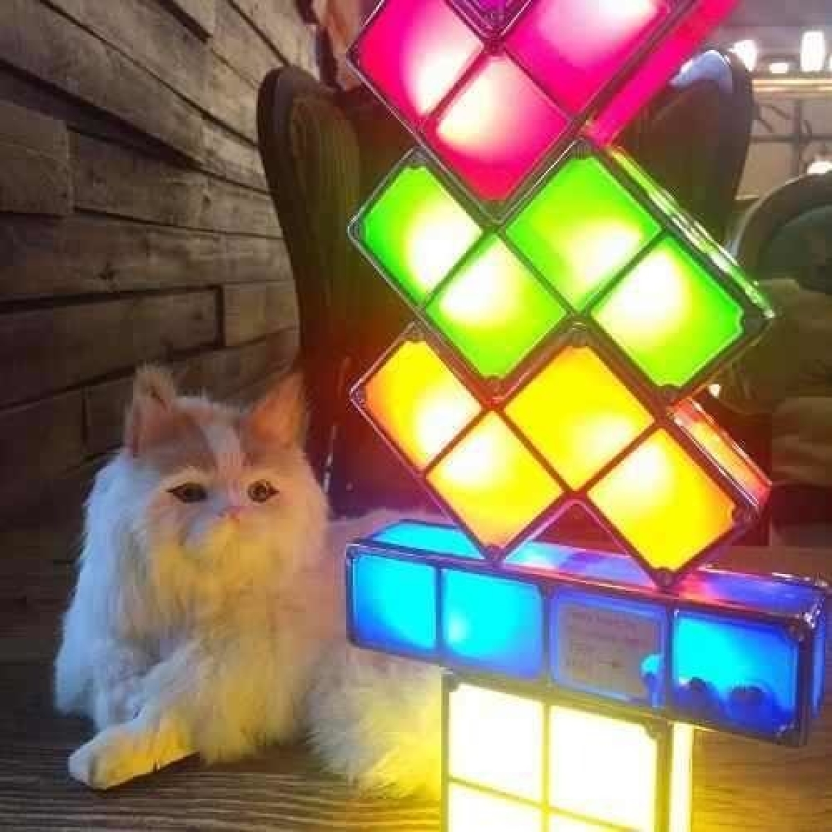 Lampara Tetris Moderna Veladora Led Juego Decoración - Imagen 3