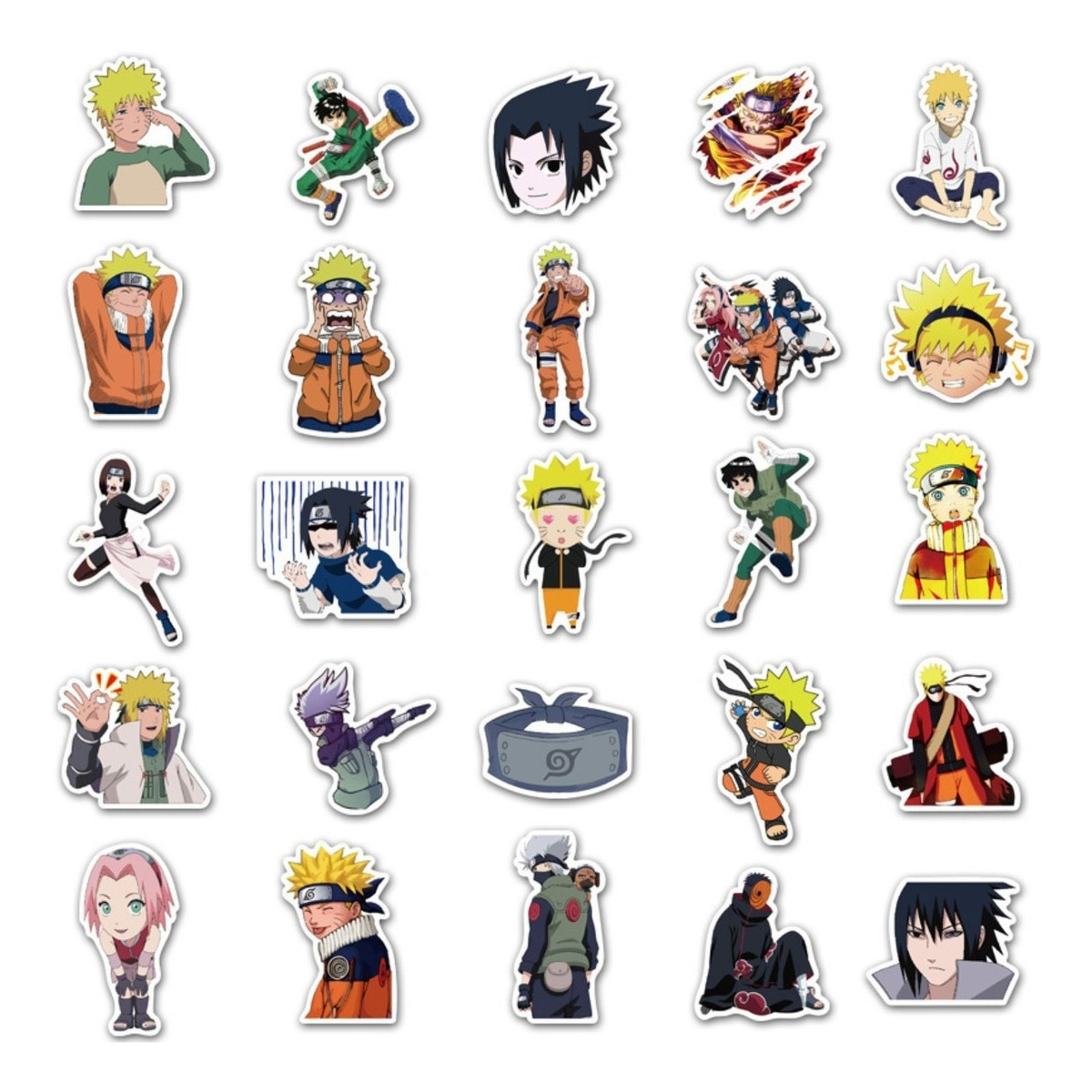 Set De 50 Pegotines Stickers De Naruto Anime Manga Vinilico - Imagen 10