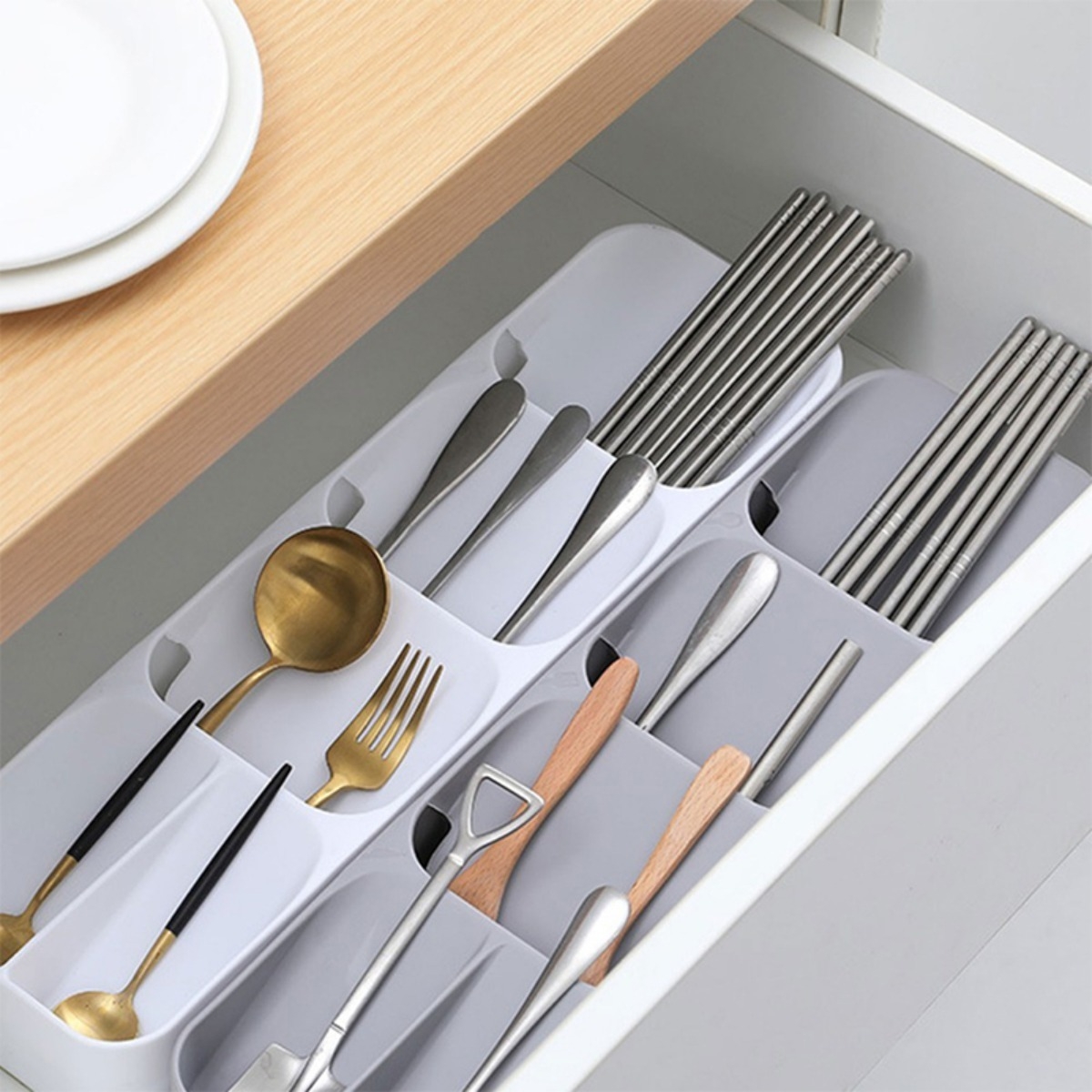 Organizador Cubiertos Cubiertero Para Cajon Cocina Excelente - Imagen 13