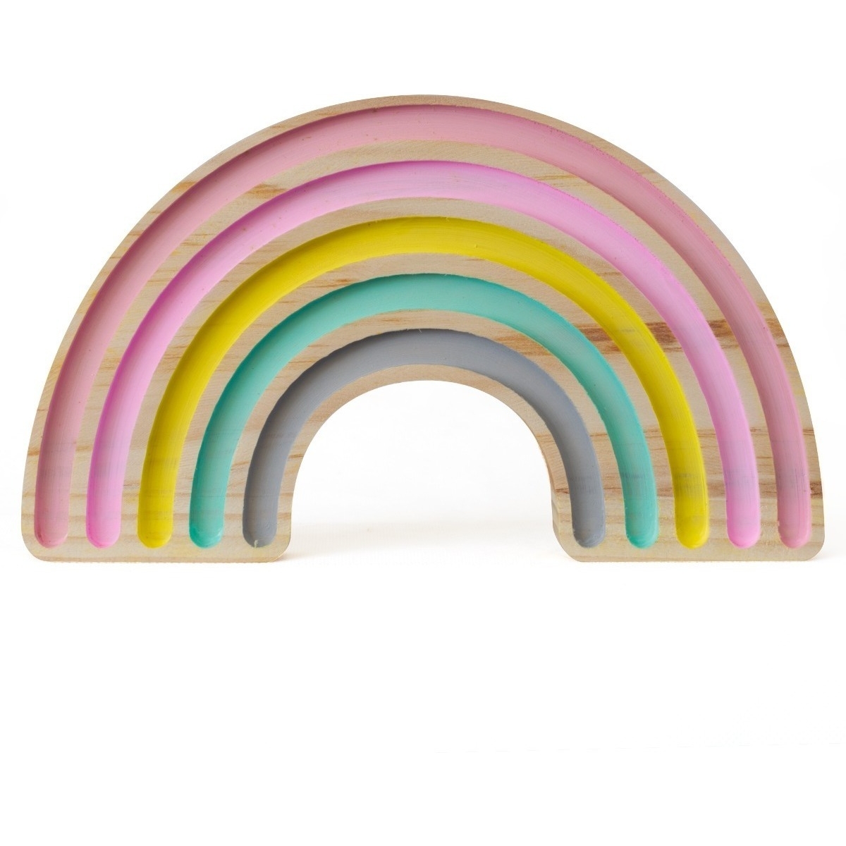 Adorno Arcoiris De Madera Para Cuarto Infantil Boho - Imagen 13