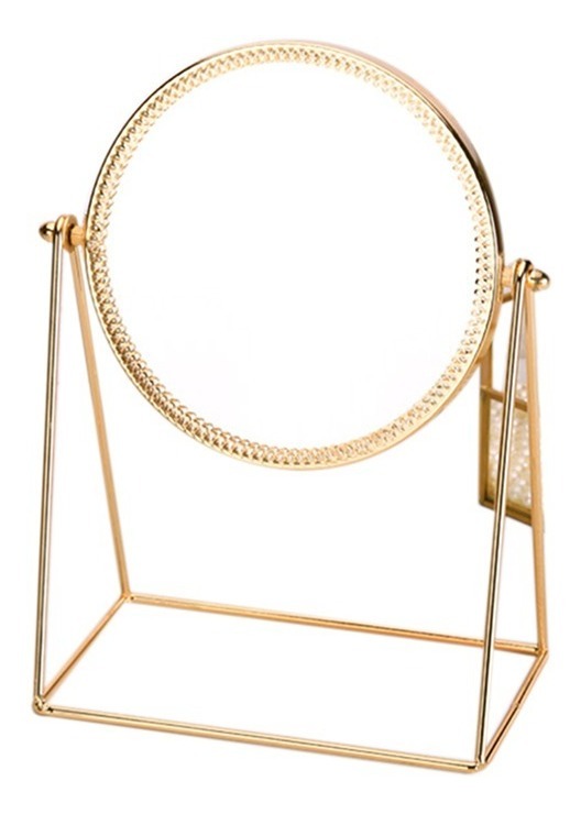 D_870042-MLU46284210457_062021-F.jpg Espejo Maquillaje Decorativo De Metal P/ Escritorio Nordico - Imagen 1