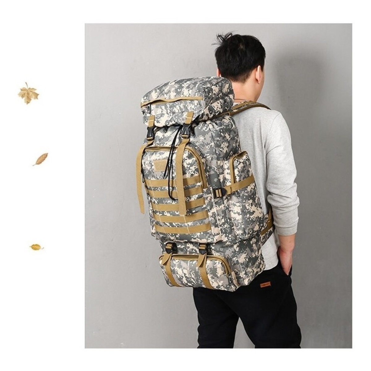 Mochila Tactica Militar De Viaje Grande 60 Lts Iluminarás - Imagen 3