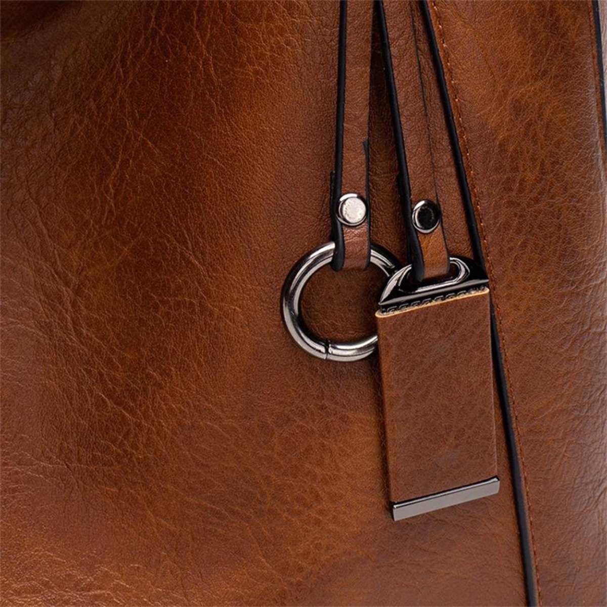 Bolso Cartera En Pu Gran Capacidad + Pouch - Clasica - Imagen 8