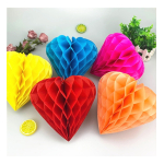 Decoracion De Cumpleaños Corazon De Papel Plegable - 20cm - Imagen 3