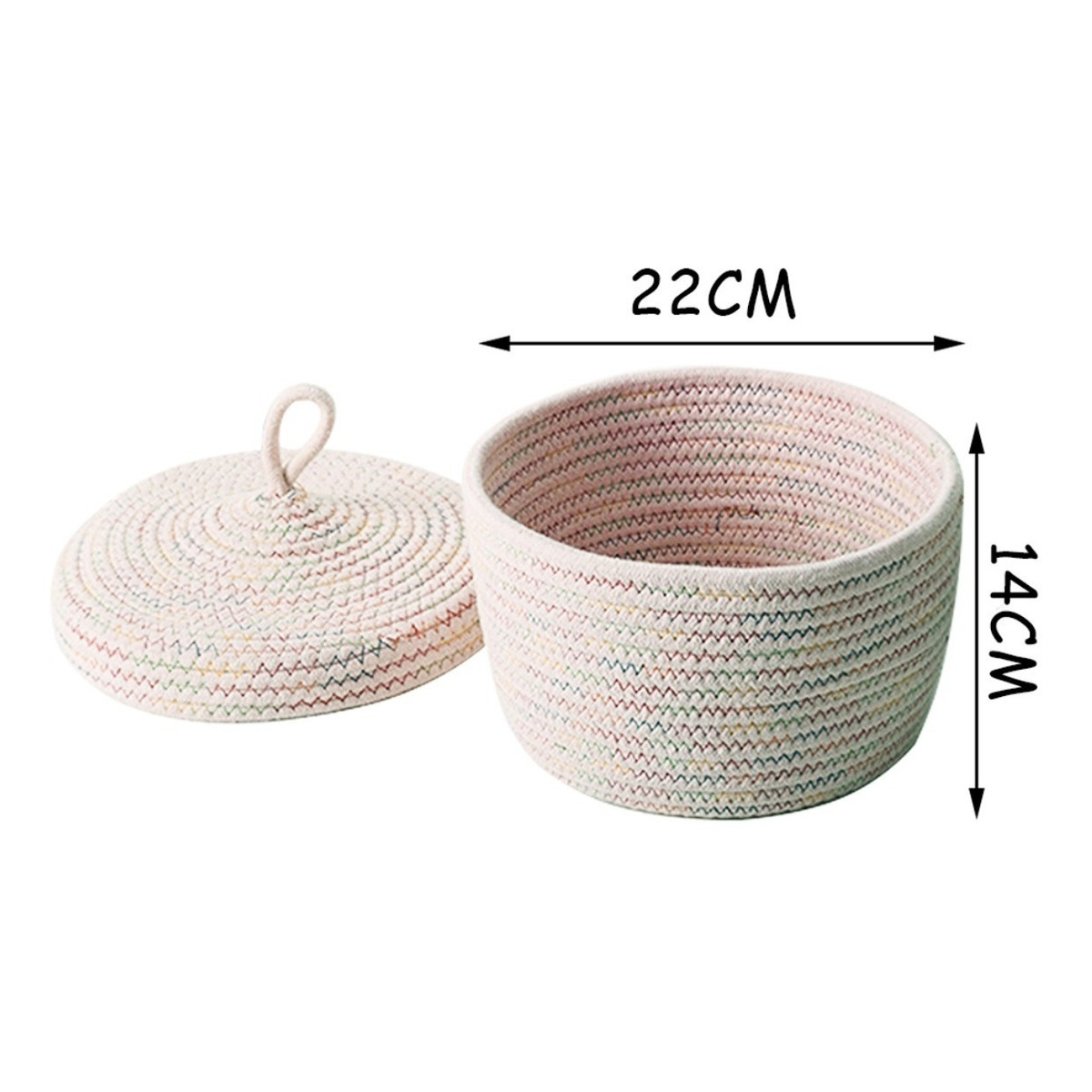 Set X3 Cestos Decorativos Para Organizar Con Tapa Iluminaras - Imagen 10