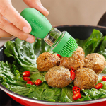 Aceitera Dispensador Aceite Vidrio Y Silicona Pincel Medidor - Imagen 6