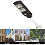 Foco Solar Led 60w Exterior C/ Sensor Y Control+ Brazo Metal - Imagen 5