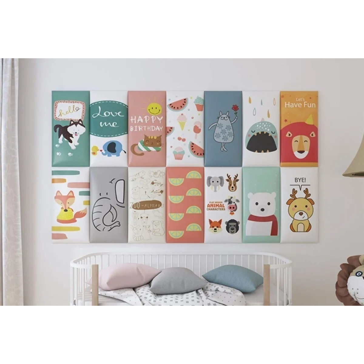 Paneles 3d Animados Autoadhesivo Decoración Niño Niña - Imagen 44