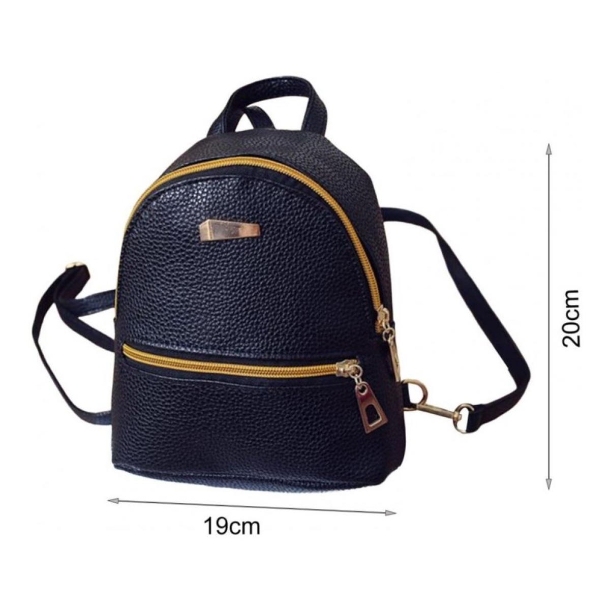 Mini Mochila Bandolera Simil Cuero Moderna Chica - Imagen 16