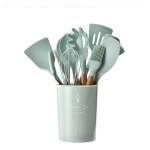 Juego 11 Piezas Utensilios Silicona + Soporte Cocina - Imagen 2