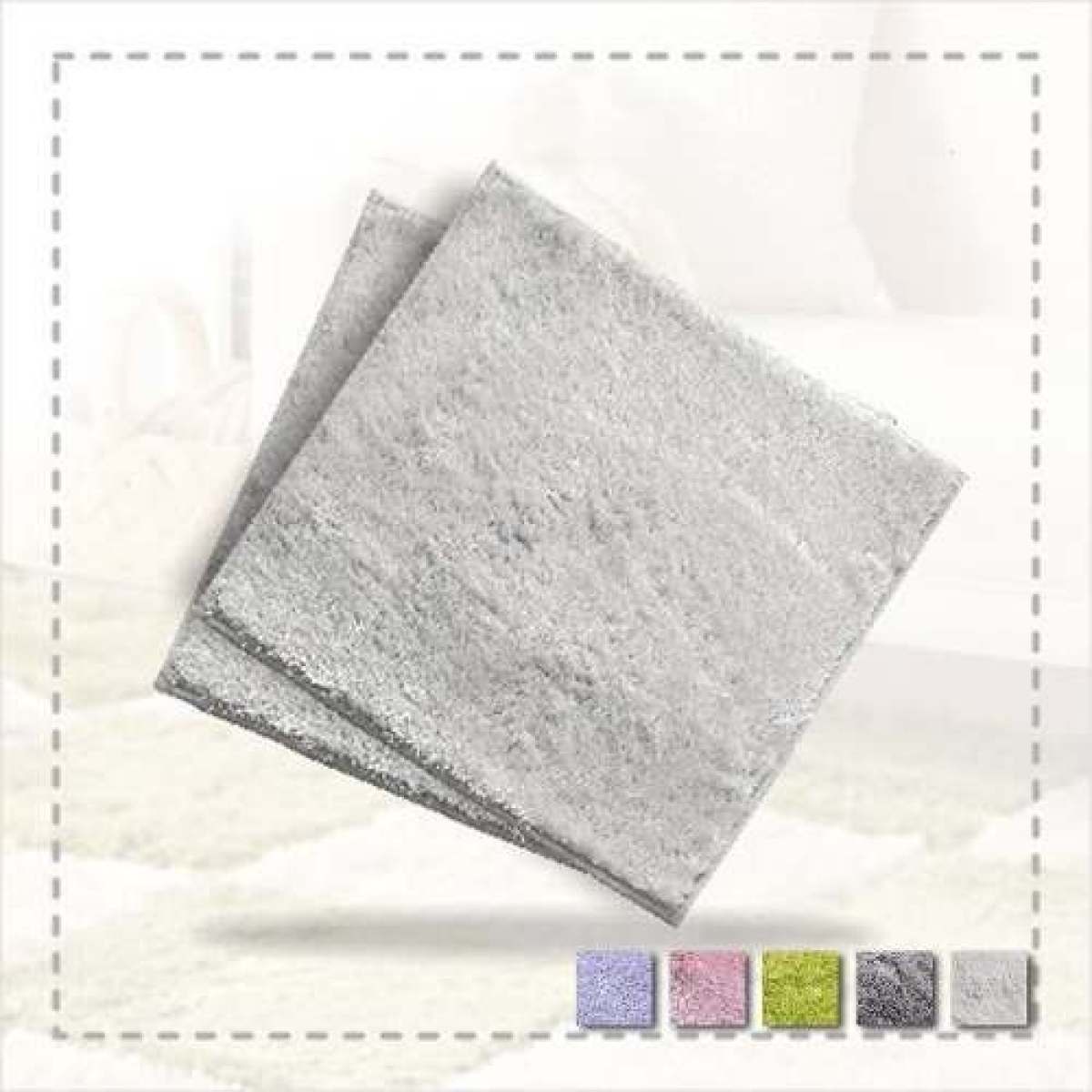 Alfombra Peluda Shaggy P/armar 35x35cm C/accesorios - Imagen 11