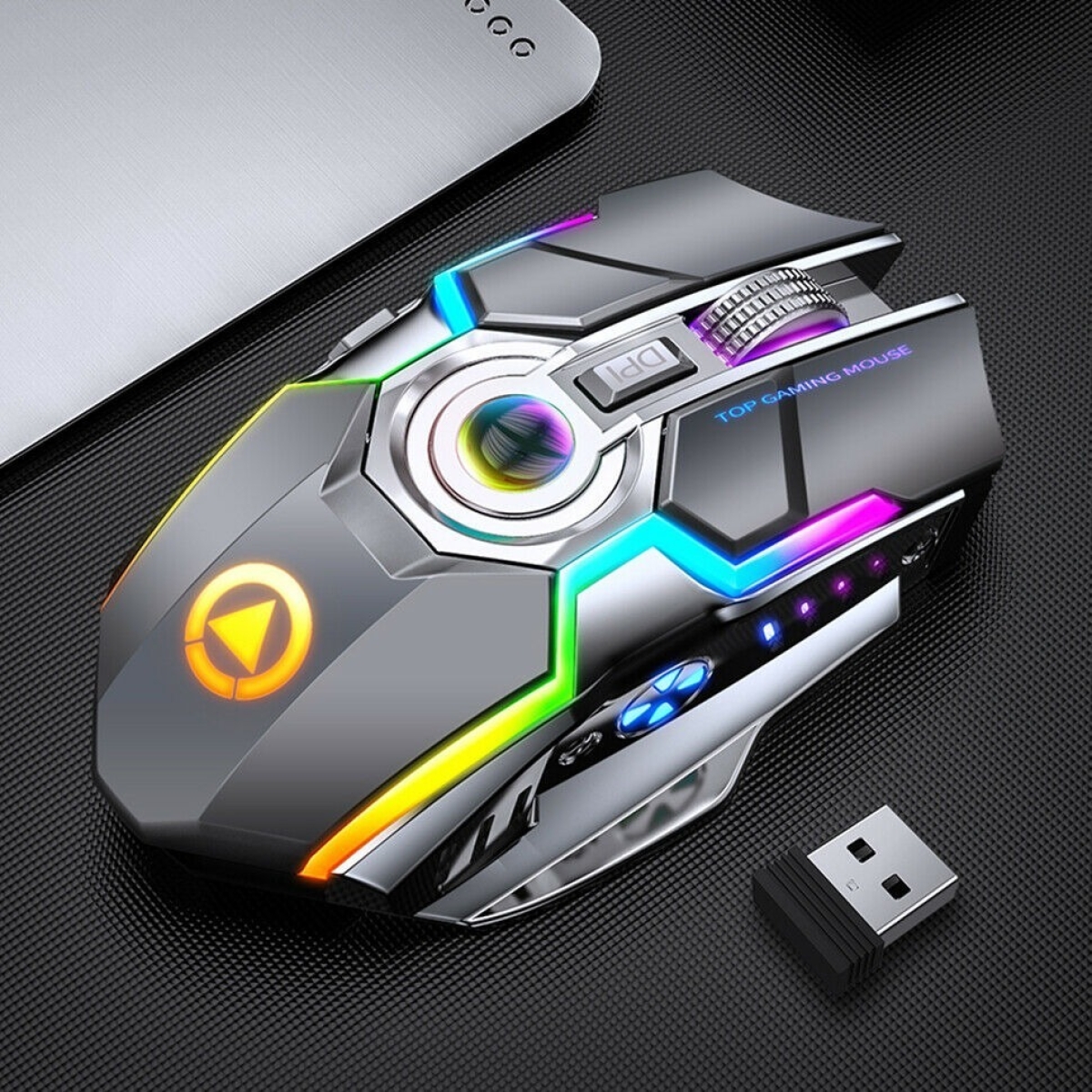 Mouse Juego Inalámbrico Recargable E-sport Game Rgb Ergonomi - Imagen 1