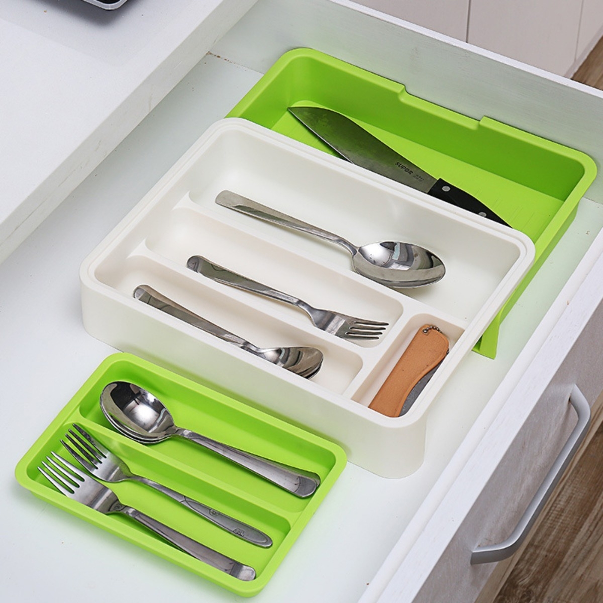 Cubiertero Para Cajon Cocina Organizador Extensible Cubierto - Imagen 2