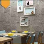 Revestimiento Panel Adhesivo Piedra Beige 70x70x0.8 Cm - Imagen 5