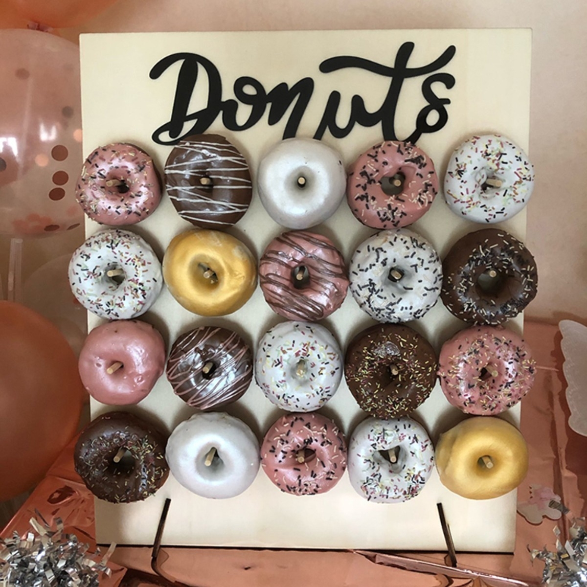 Decoracion Para Cumpleaños Fiestas Panel Porta Donas - Imagen 3