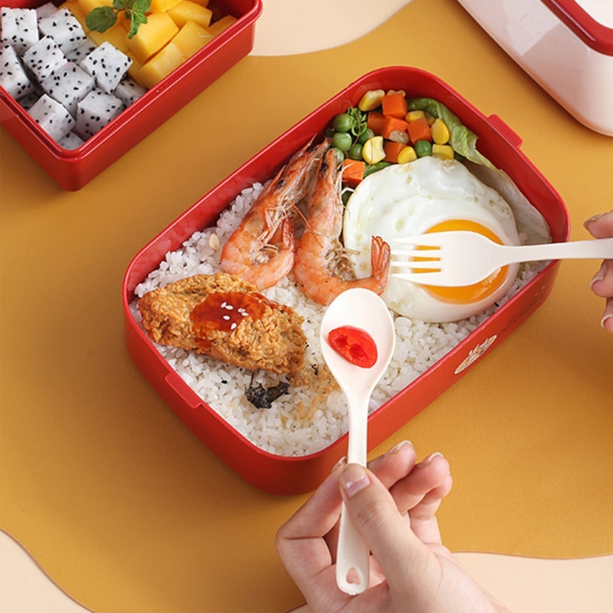 Lunchera Escolar Para Niños Bento Box Kawaii - Grande - Imagen 19