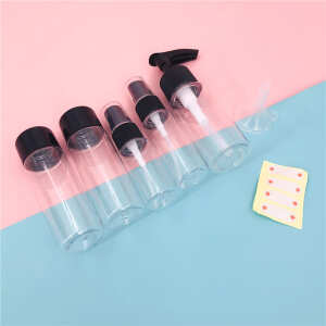 Kit De Viaje 5 Botellas Y Frascos Lociones Cremas + Neceser, foto 4