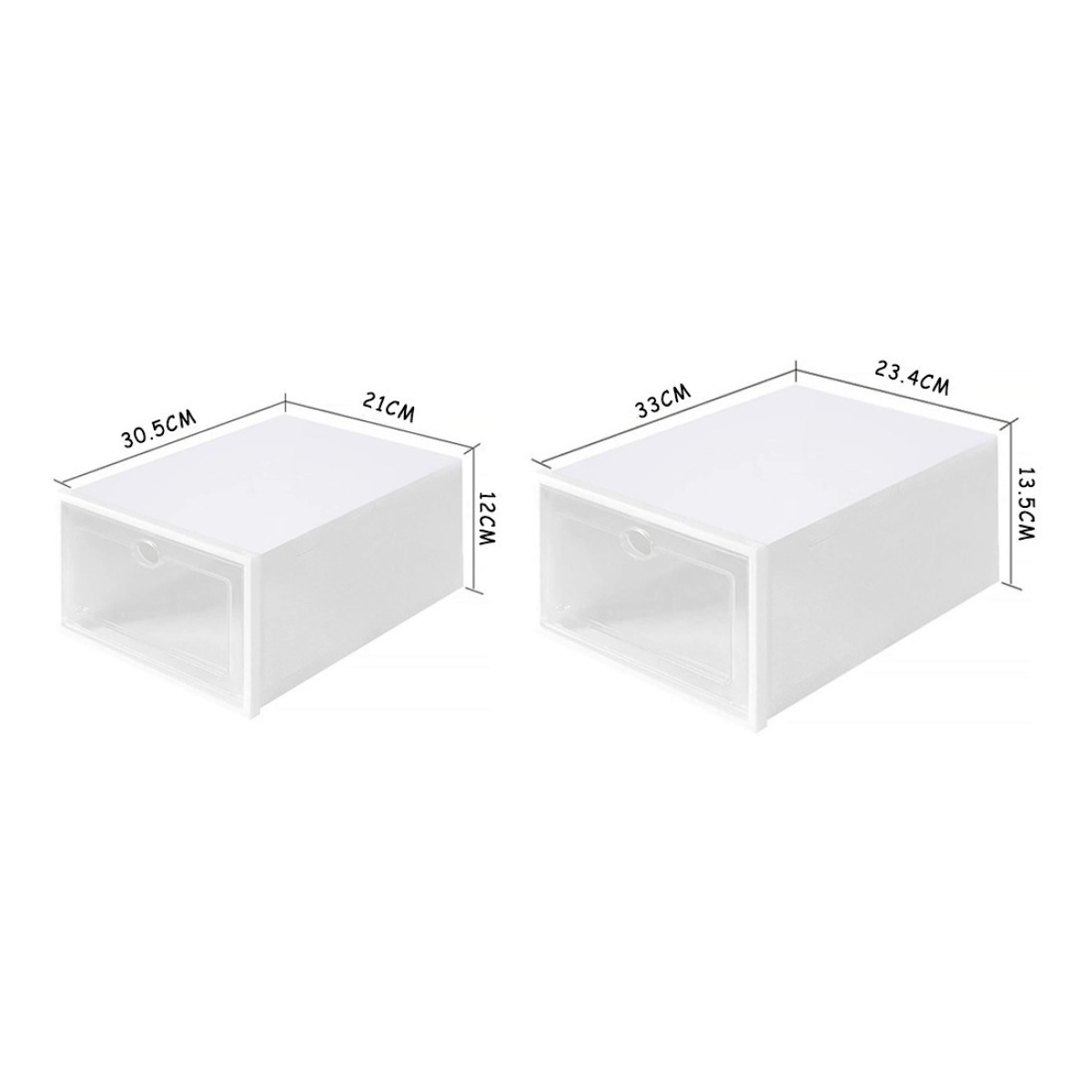 Organizador De Zapatos Caja Transparente Apilable 33x23x13cm - Imagen 2