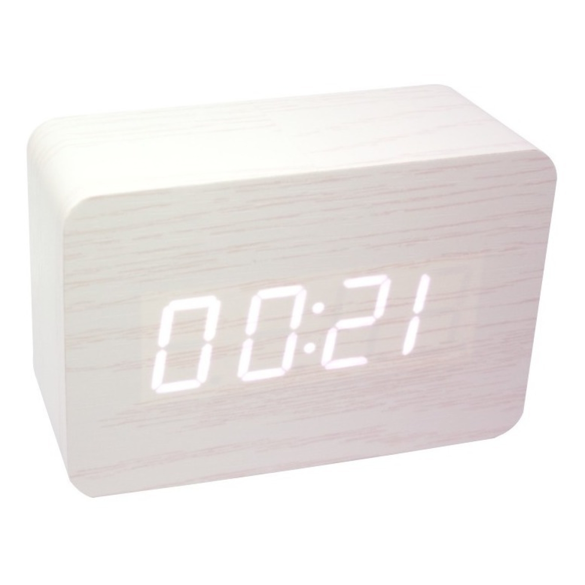 Reloj Digital Madera Usb Despertador Temperatura Fecha - Imagen 13