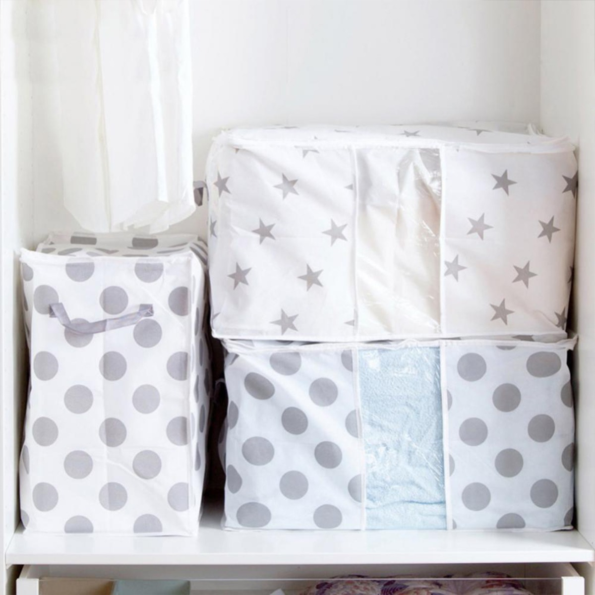 Bolsa Plegable Para Guardar Ropa Con Ventana Diseños 48 X 42 - Imagen 11